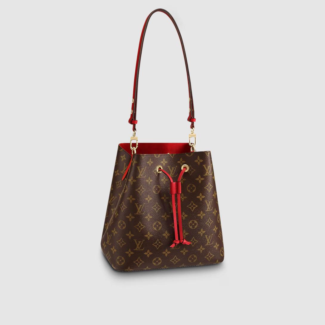 Túi Louis Vuitton Neonoe Mm Monogram Nữ Nâu Đỏ